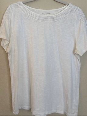 Talbots White Short Sleeve Top